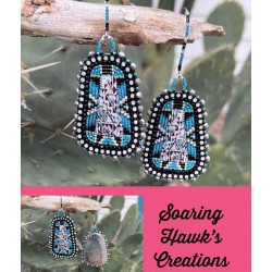 Blue Polynesian Earrings